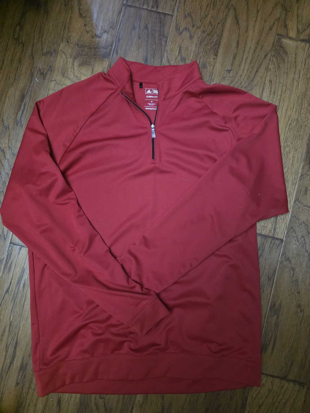 adidas Men's Red Half-Zip Performance Pullover